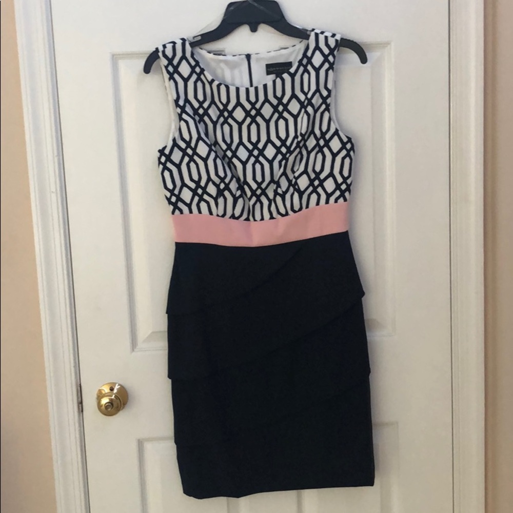 NWTO navy blue and with pink detail dress